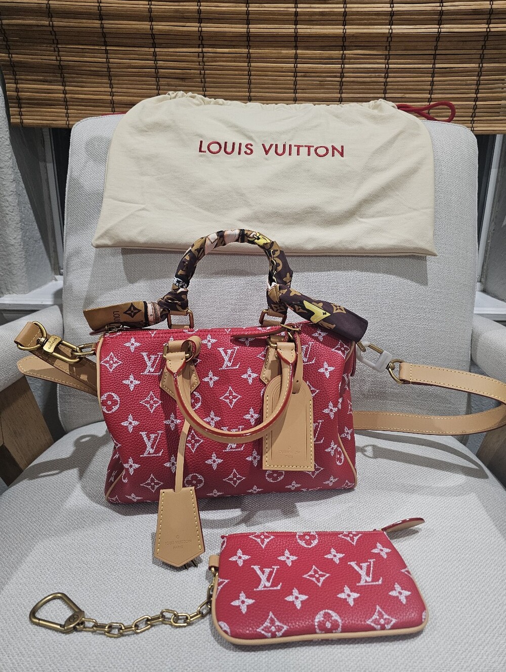 BEAUTIFUL RED P9 SOFT SPEEDY 25 BAG ❤️ - Picture 3 of 11